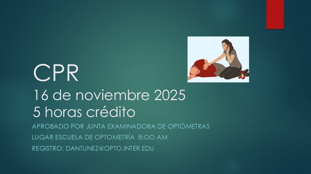 CPR Educación continua, 16 de noviembre, 5 horas crédito